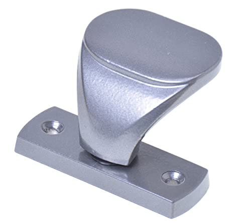 Aqbau® Türknopf f.Rahmentüren Aluminium Knopfdrücker Türknauf feststehend türknöpfe schiebetür griff knauf garagentor griff für Türen Tore Pforten (Graphit) von Aqbau