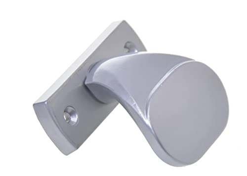 Aqbau® Türknopf f.Rahmentüren feststehend | Knopfdrücker | Türknauf | Türgriff (Silber) von Aqbau