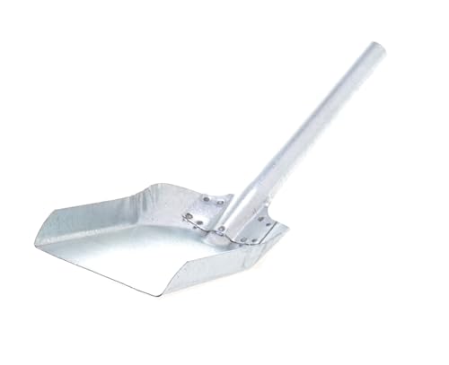 Kehrschaufel Metall - Kohleschaufel - Kehrichtschaufel Kehrblech zum Reinigen und Kehren - Schaufel für Kohle - Schaufel für Renovierungsarbeiten - Handschaufel (Silber) von Aqbau