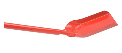 Kehrschaufel Metall - Kohleschaufel - Kehrichtschaufel Kehrblech zum Reinigen und Kehren - Schaufel für Kohle - Schaufel für Renovierungsarbeiten - Handschaufel (rot) von Aqbau