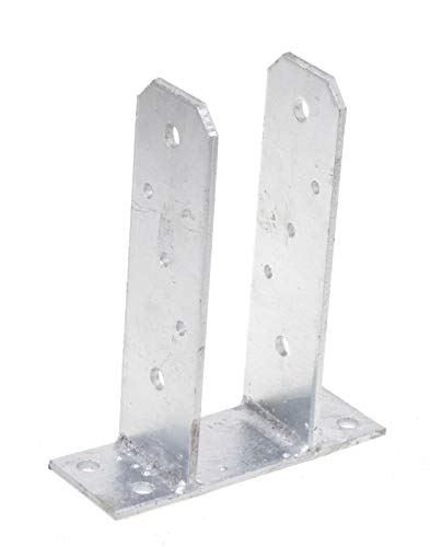Aqbau® Pfostenträger TT 90 mm Aufschrauben Robuster Pfostenständer, Aufschrauben Pfostenhalter, Träger Balkenschuh - U-Pfostenträger Betonanker für Pfosten Holzpfosten (90 x 200 x 5mm) von Aqbau