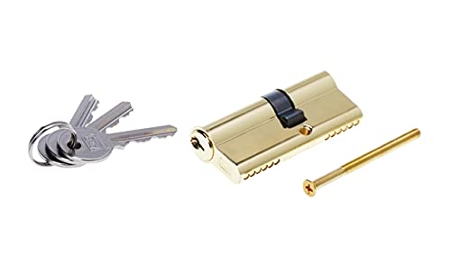Schließzylinder Profilzylinder Messing inkl. 3 Schlüssel Neu (25/35 mm) von Aqbau