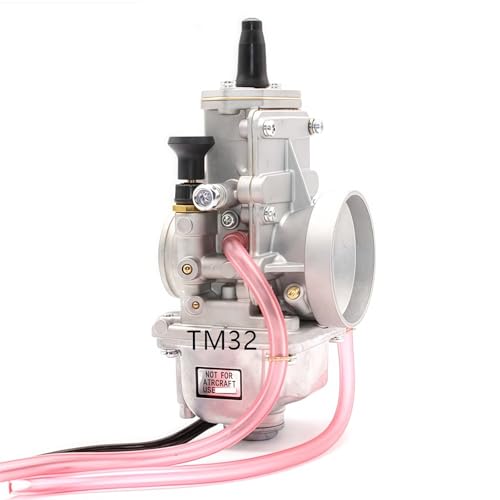 TM32 Flachschiebervergaser 32 mm, kompatibel mit CR250, kompatibel mit Kawasaki KX125/KX150 TM32 Flachschiebervergaser 32 mm, kompatibel mit CR250, kompatibel mit Kawasaki KX125/KX150 von Aqkhougty