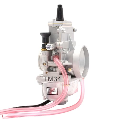 TM34 Flachschiebervergaser 34 mm, kompatibel mit CR250, kompatibel mit Kawasaki KX125/KX150 TM34 Flachschiebervergaser 34 mm, kompatibel mit CR250, kompatibel mit Kawasaki KX125/KX150 von Aqkhougty