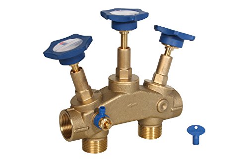 Montageblock 1" IG x 1"AG mit Probeentnahmehahn ohne Verschneidung von AQMOS Wasseraufbereitung
