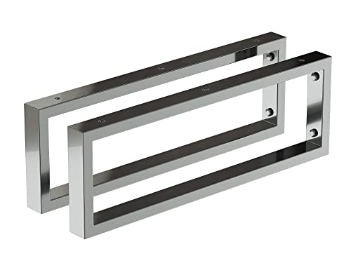 Aqua Bagno | Wandkonsole aus Edelstahl - stabile Waschtischhalterung & Regalträger, 2er Set, silber von Aqua Bagno