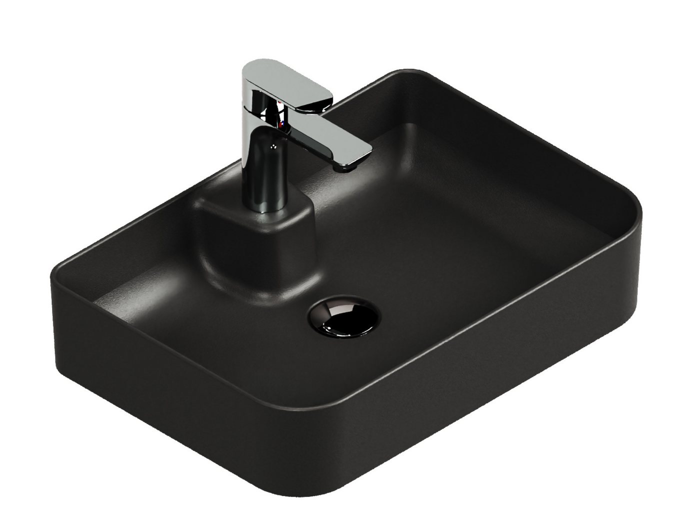 Aqua Bagno Aufsatzwaschbecken Waschschale Keramik eckig matt schwarz Waschtisch Gästebad Aqua Bagno Aufsatzwaschbecken Waschschale Keramik eckig matt schwarz Waschtisch Gästebad von Aqua Bagno