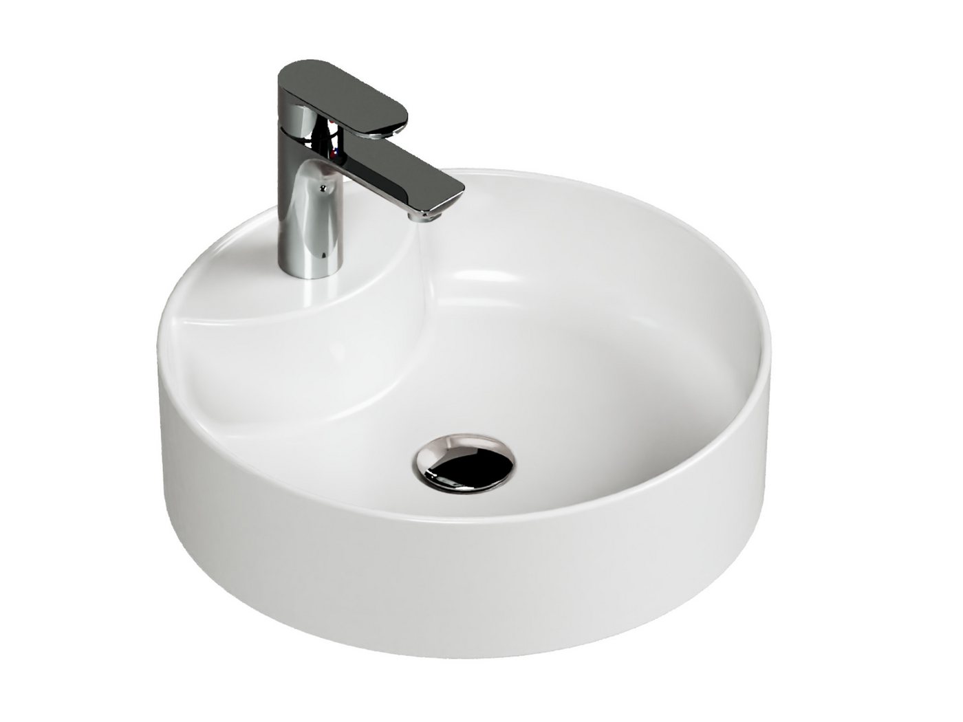 Aqua Bagno Aufsatzwaschbecken Waschschale Keramik rund weiß modern Aqua Bagno Aufsatzwaschbecken Waschschale Keramik rund weiß modern von Aqua Bagno