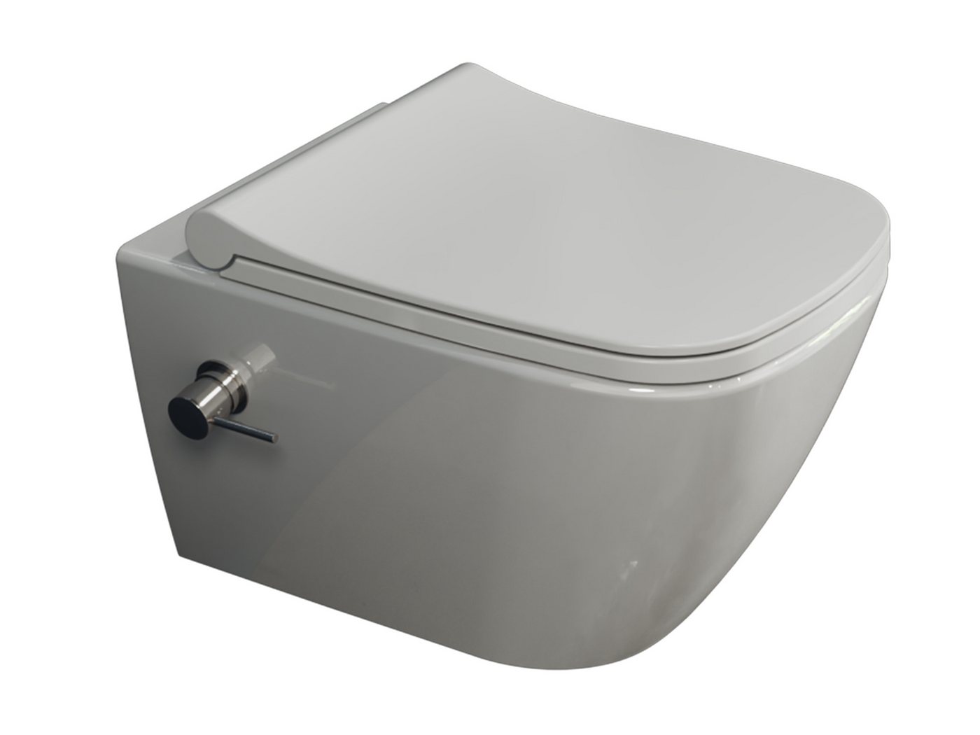 Aqua Bagno Dusch-WC Hänge-Dusch-WC spülrandlos Toilette inkl. Ventil & WC-Sitz, wandhängend, Abgang waagerecht Aqua Bagno Dusch-WC Hänge-Dusch-WC spülrandlos Toilette inkl. Ventil & WC-Sitz, wandhängend, Abgang waagerecht von Aqua Bagno