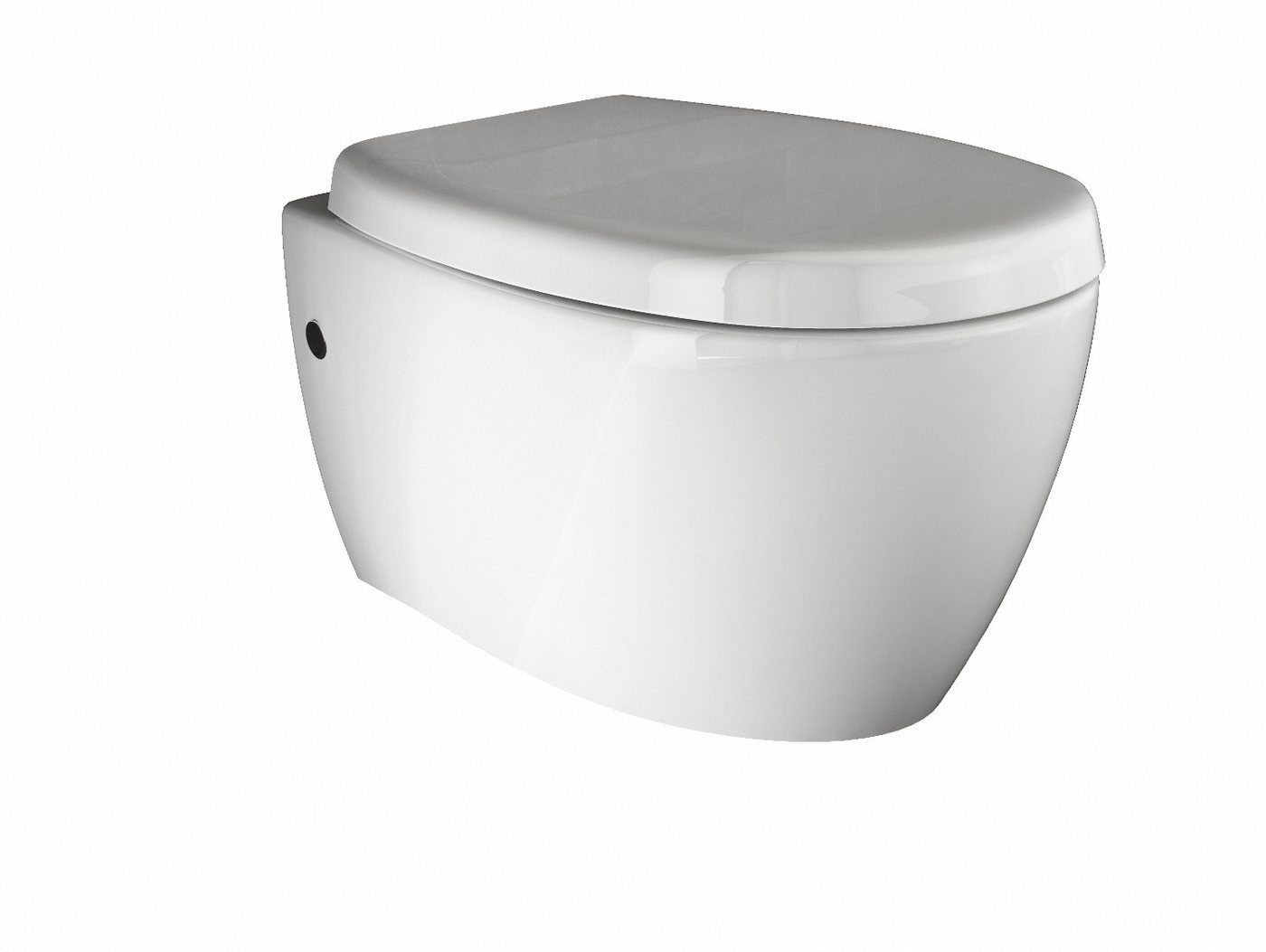 Aqua Bagno Tiefspül-WC Spülrandlose Toilette, Softclose WC-Sitz, weiß, Hänge WC, wandhängend, Abgang waagerecht Aqua Bagno Tiefspül-WC Spülrandlose Toilette, Softclose WC-Sitz, weiß, Hänge WC, wandhängend, Abgang waagerecht von Aqua Bagno