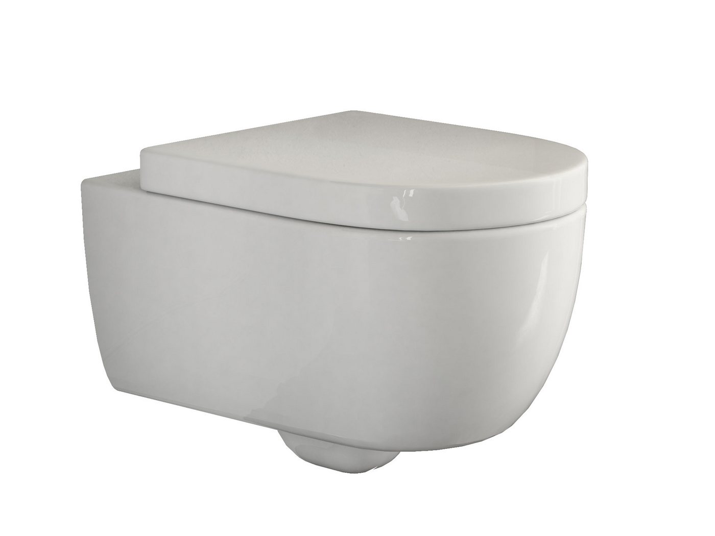 Aqua Bagno Tiefspül-WC Aqua Bagno Spülrandloses WC - Design Hänge-WC Toilette abnhembarer von Aqua Bagno