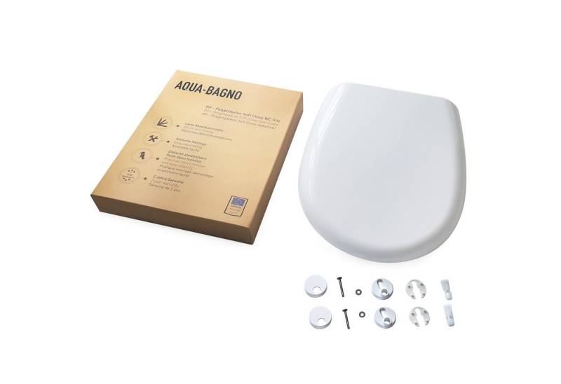 Aqua Bagno WC-Sitz Absenkautomatik Toilettendeckel abnehmbar WC-Deckel (WC-Sitz, WC-Deckel, 1-St) von Aqua Bagno