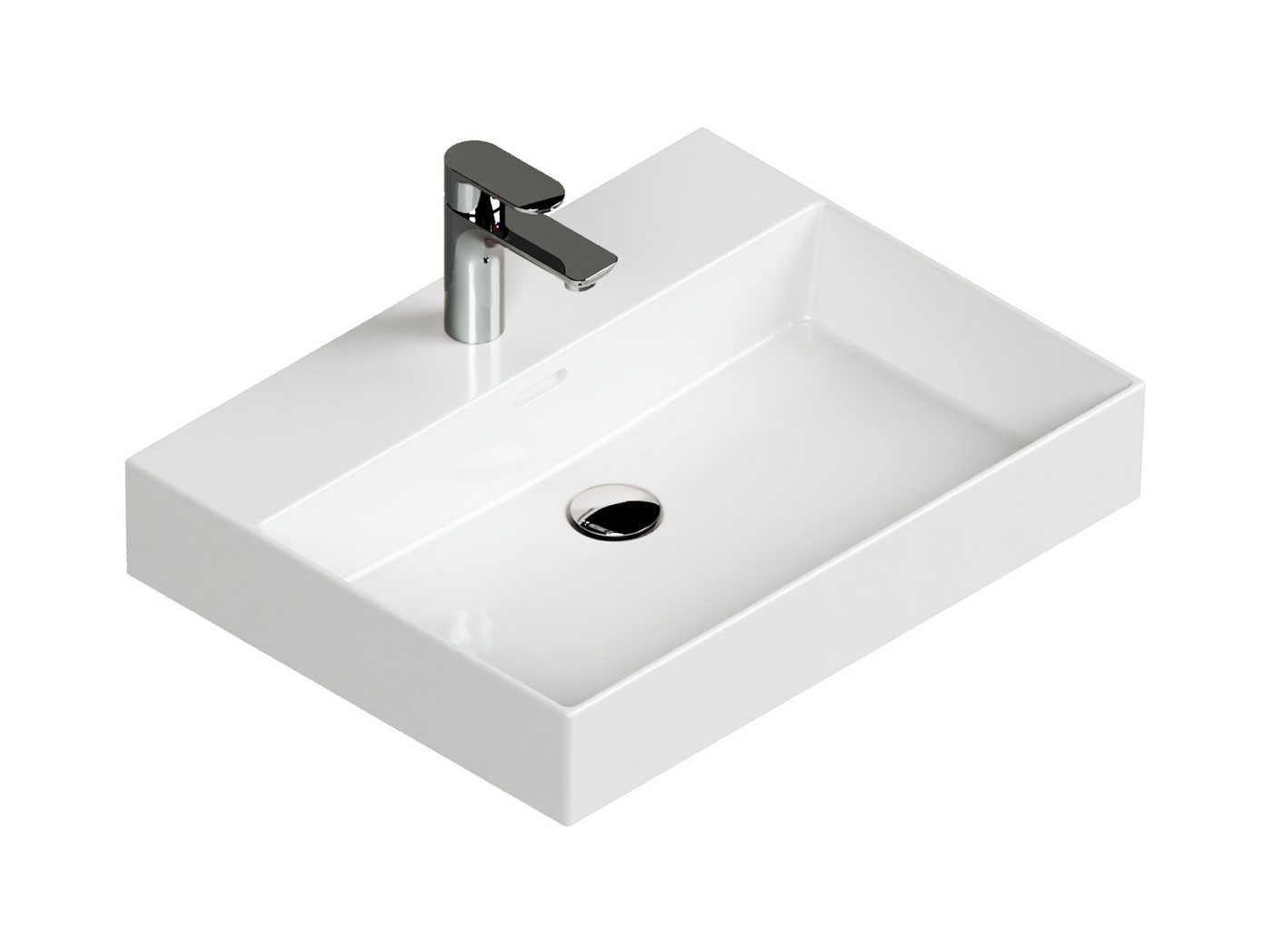 Aqua Bagno Waschbecken Aqua Bagno Loft Air Design Keramik Waschbecken 60 cm (Packung) von Aqua Bagno