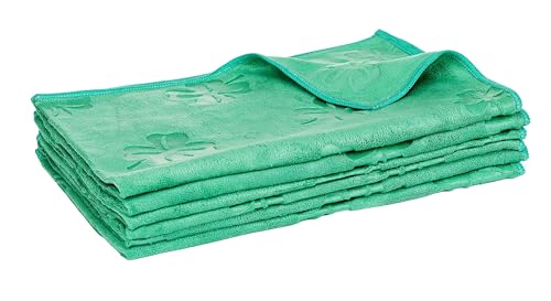 Aqua Clean Kristall Geschirrtücher mit Prägemotiv 6tlg. (Kleeblatt, Grün) von Aqua Clean