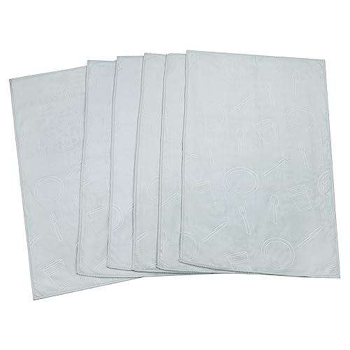 Aqua Clean Kristall Geschirrtücher mit Prägemotiv 6tlg. (Besteck, Mint) von Aqua Clean