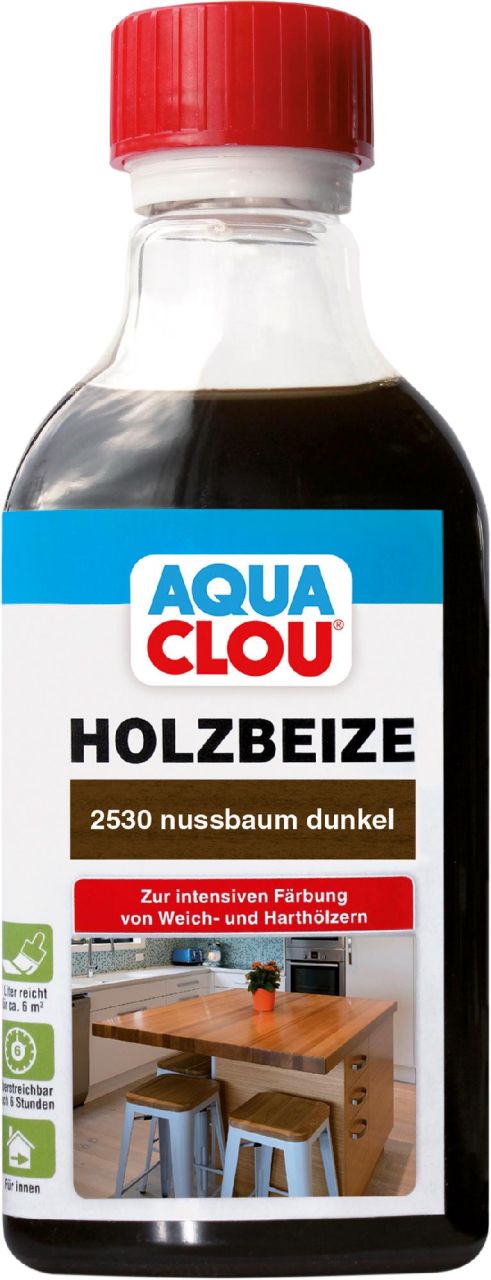 Aqua Clou Holzbeize 250 ml nussbaum dunkel von Aqua Clou