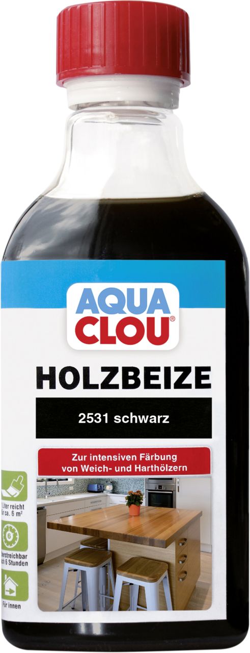Aqua Clou Holzbeize 250 ml schwarz von Aqua Clou