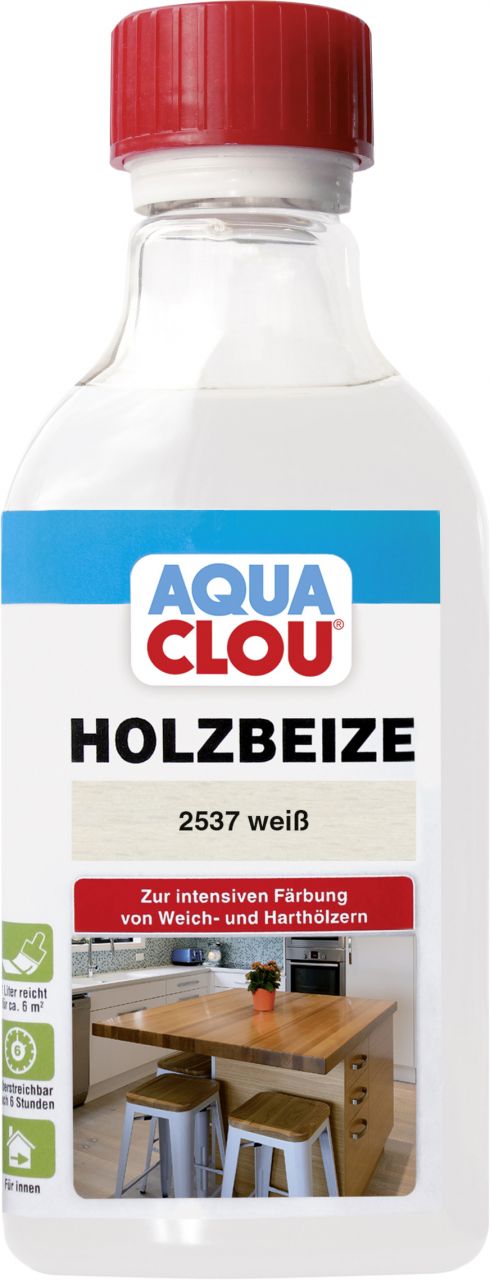 Aqua Clou Holzbeize 250 ml weiß von Aqua Clou