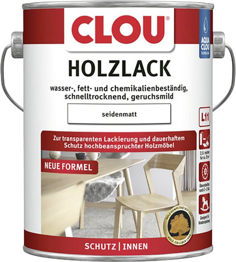 Aqua Clou Holzlack 2,5 L seidenmatt transparent Aqua Clou Holzlack 2,5 L seidenmatt transparent von Aqua Clou