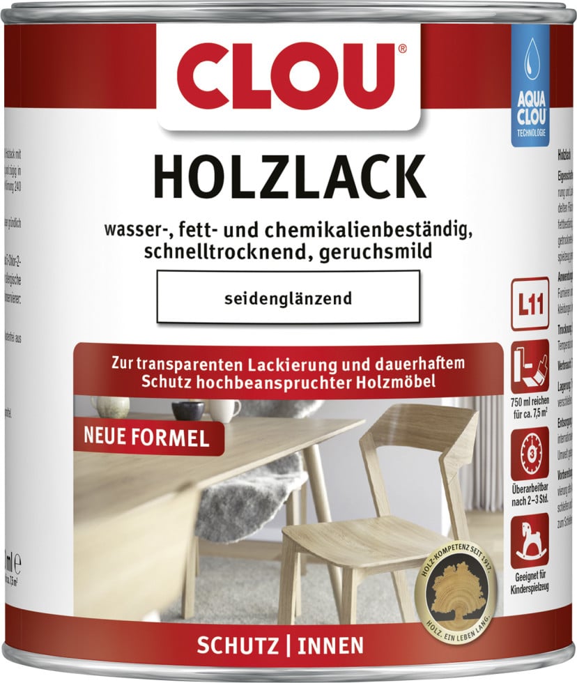 Aqua Clou Holzlack 750 ml seidenglänzend transparent Aqua Clou Holzlack 750 ml seidenglänzend transparent von Aqua Clou