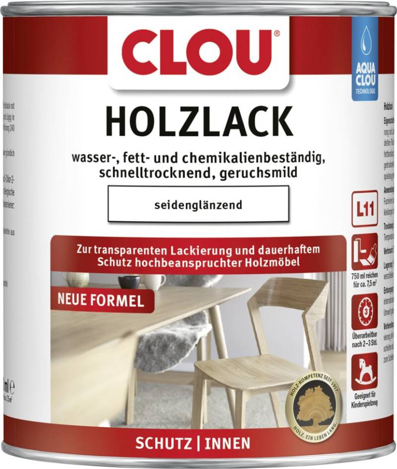 Aqua Clou Holzlack 750 ml seidenglänzend transparent Aqua Clou Holzlack 750 ml seidenglänzend transparent von Aqua Clou