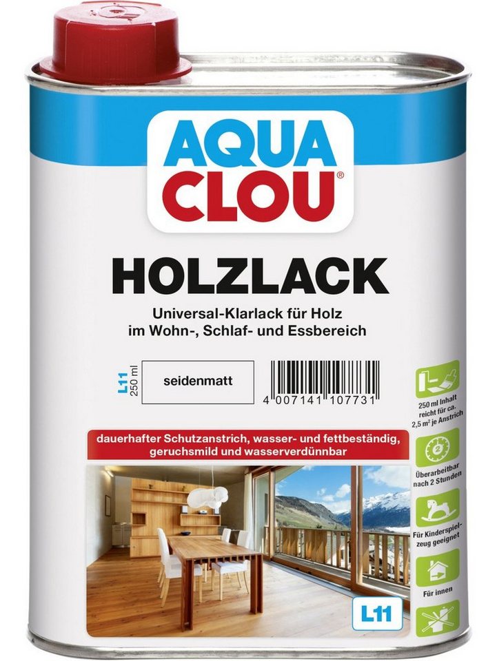 Aqua Clou Holzlack Aqua Clou Holzlack L11 250 ml seidenmatt von Aqua Clou