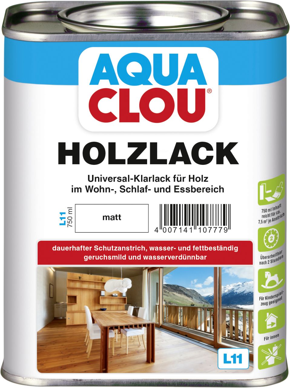 Aqua Clou Holzlack L11 750 ml matt von Aqua Clou