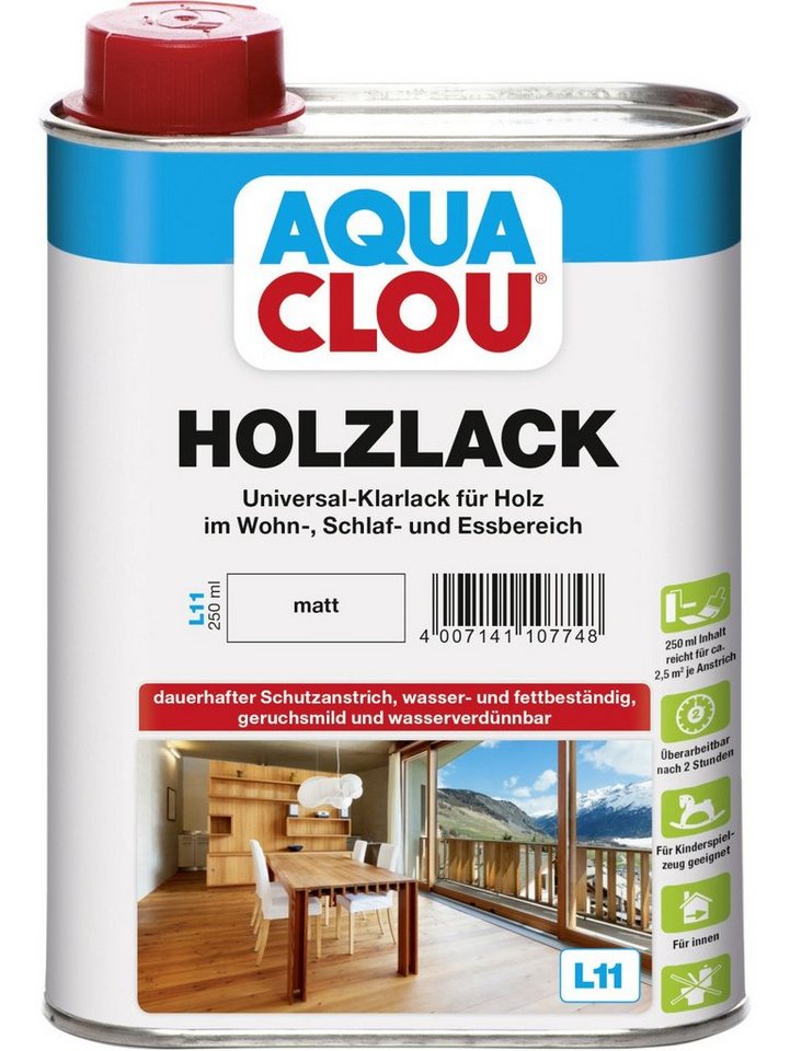 Aqua Clou Holzlack Aqua Clou Holzlack L11 250 ml matt von Aqua Clou