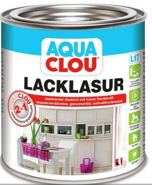 Aqua Clou Lacklasur L17 375 ml kastanie seidenmatt von Aqua Clou