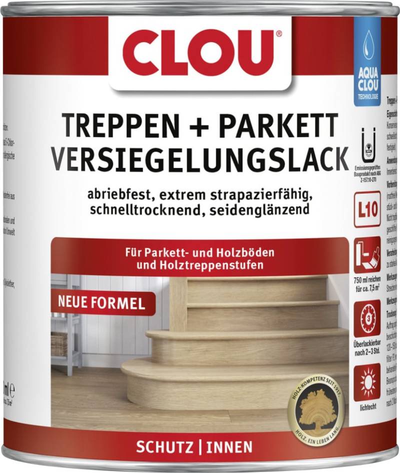 Aqua Clou Treppen- & Parkettlack 750 ml seidenglänzend von Aqua Clou