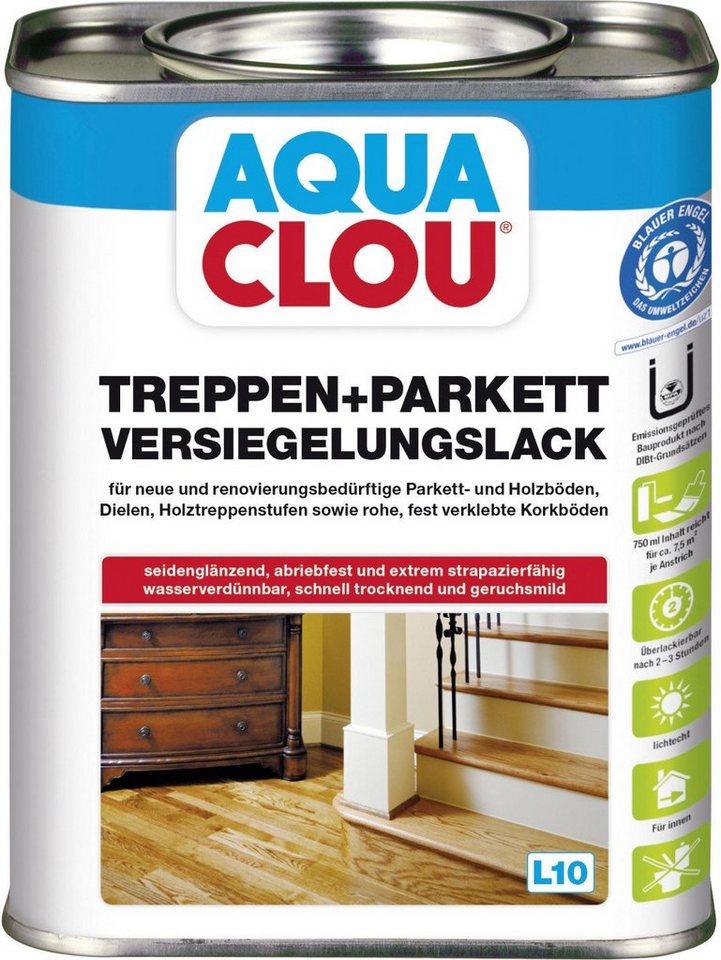 Aqua Clou Treppen- und Parkettlack Aqua Clou Treppen-Parkettlack L10 750 ml Aqua Clou Treppen- und Parkettlack Aqua Clou Treppen-Parkettlack L10 750 ml von Aqua Clou