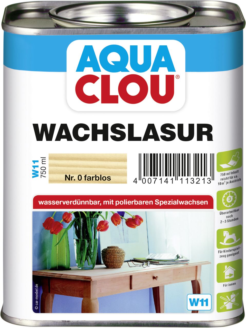 Aqua Clou Wachslasur 750 ml farblos von Aqua Clou