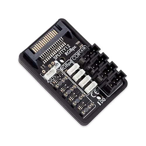 Aqua Computer Kompatibel mit RGBpx Splitty12 Active ARGB-Hub von Aqua Computer