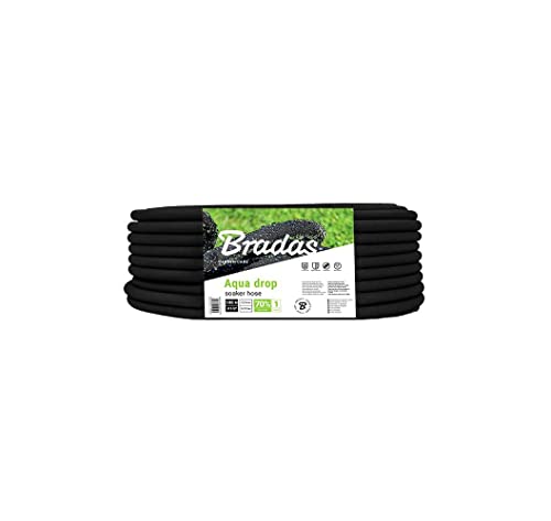 Bradas WAD1/2100 Tropfschlauch Aqua-Drop 1/2 Zoll, 100 m Perlschlauch/Gartenschlauch, schwarz, 30 x 30 x 25 cm von Bradas
