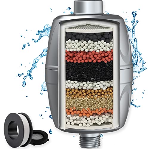 Aqua Elegante 16-stufiger Duschfilter – Universal-Duschkopf-Wasserfilter zur Entfernung von Chlor und harten Mineralien – Badreiniger und bestes gefiltertes Weichspülersystem mit Aktivkohle – Chrom Aqua Elegante 16-stufiger Duschfilter – Universal-Duschkopf-Wasserfilter zur Entfernung von Chlor und harten Mineralien – Badreiniger und bestes gefiltertes Weichspülersystem mit Aktivkohle – Chrom von Aqua Elegante