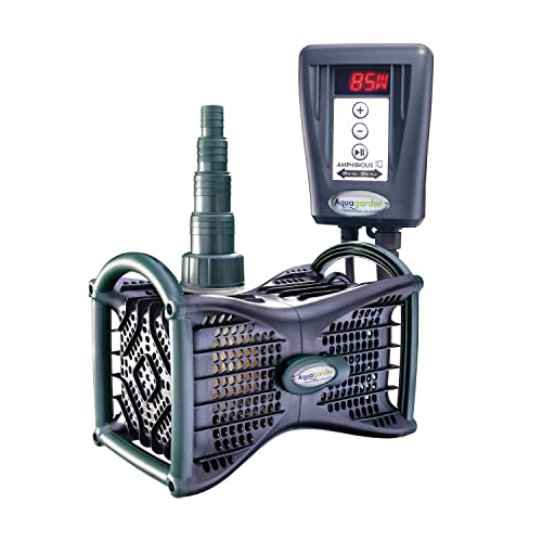Aquagarden Energy Saver Teichpumpe 6000-12000 | digitale, energieeffiziente Wasserpumpe mit Motorschutz, Trockenlaufschutz & Soft Start für Teiche bis 12.000 Liter von Aqua Garden