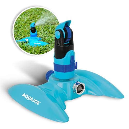 Aqua Joe AJ-MSSBM Sprinkler mit 4 Mustern und flachem Metallsockel für Jede Landschaft von Aqua Joe