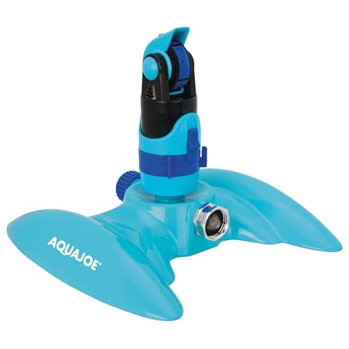 Aqua Joe AJ-MSSBM Sprinkler mit 4 Mustern und flachem Metallsockel für Jede Landschaft von Aqua Joe