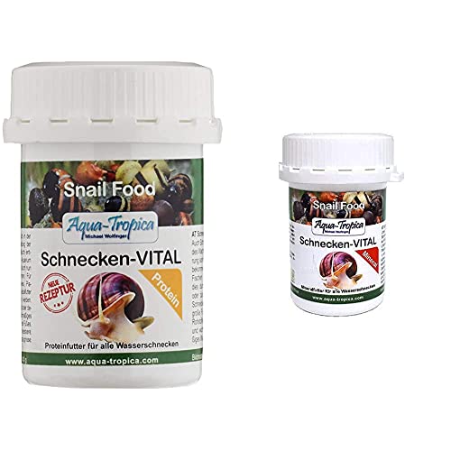 Aqua-Tropica Schnecken-VITAL Protein - Proteinfutter für Waserschneckn, 40 g & Schnecken-VITAL Mineral - Mineralfutter für Waserschnecken, 40 g von Aqua-Tropica