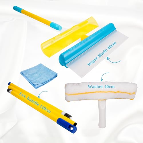 Aquablade® MAXI 40CM THE ORIGINAL | Silikonabzieher mit Tank | Fensterreinigungsset | Profi-Qualität | HS CODE 9603909900 Customs Authorisation REX Nr. ITREXIT04942720287 von AquaBlade