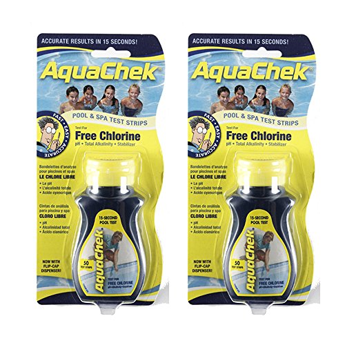 AQUACHEK Teststreifen (2 x 50 Streifen) Chlor-Teststreifen für Pool / Spa von AquaChek