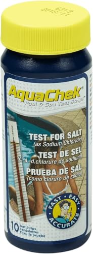 AquaChek - 10er-Set Teststreifen für Pool oder Spa - Salz - Weiß von AquaChek