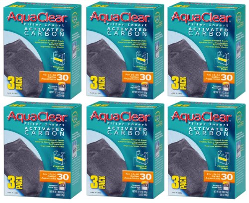 AquaClear Aktivkohle einfügen, 30-gallon Aquarien, 3er Pack (6er Pack) von AquaClear