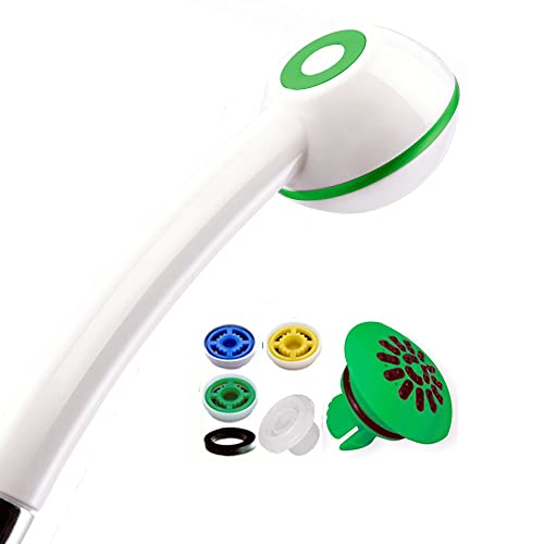 Duschkopf SwissClima JUDITH TOP! Kräftig für mehr Druck, zB Durchlauferhitzer und weniger Wasser: verkalkungsfreie Handbrause, Regenstrahl-Aufsatz, 3 Reduzierer, SwissMade Duschkopf SwissClima JUDITH TOP! Kräftig für mehr Druck, zB Durchlauferhitzer und weniger Wasser: verkalkungsfreie Handbrause, Regenstrahl-Aufsatz, 3 Reduzierer, SwissMade von AquaClic