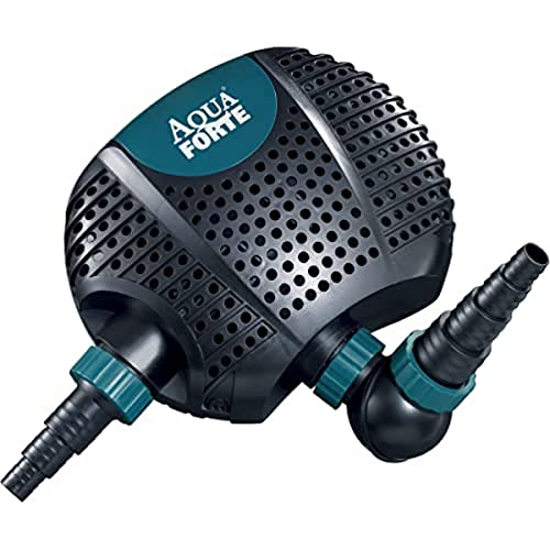 AquaForte O-Plus 6.500 Niederspannungs-Filterpumpe (12 Volt), 50 Watt, Maximale Fördermenge 6.5 m3 pro Stunde, maximale Förderhöhe 4 Meter, Ideal für Schwimmteiche von AquaForte