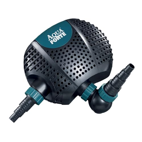 AquaForte O-20000 Plus, 200 Watt, max. Durchfluss 19 m3/Stunde, max. Förderhöhe 7 Meter, Kabellänge 10 Meter, für Wasserläufe, Wasserfälle, Springbrunnen, Filter usw. von AquaForte