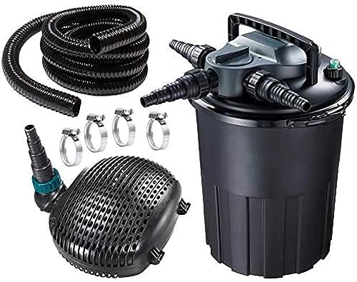 AquaForte Filter Set CBF8000 + EC5000, Komplettset inkl. CBF-Druckfilter, EC-Pumpe, 10 Meter Teichschlauch, 4 Schlauchschellen, Filter mit Rückspülfunktion und UV-C Lampe PL 11W AquaForte Filter Set CBF8000 + EC5000, Komplettset inkl. CBF-Druckfilter, EC-Pumpe, 10 Meter Teichschlauch, 4 Schlauchschellen, Filter mit Rückspülfunktion und UV-C Lampe PL 11W von AquaForte