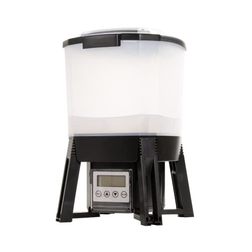 AquaForte Fishfeeder 6 Liter Solar, 1-6 Fütterungen/Tag, Fütterungszeit bis zu 20 sec, Pelletgröße 3-10 mm, Auswurfbereich ± 1, 2 oder 3 m, Verteilwinkel: 120° horizontal, inkl. Solarpanel von AquaForte