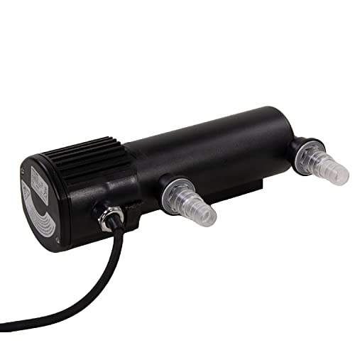 AquaForte GUV-207 UV-C, Max. Teich 6 m³, Max. Durchfluss 1,2 m³/Stunde, 7 Watt, Gehäuse mit Quick Lock-Anschluss, Ausgestattet mit 3 Anschlüssen: 3 Schlauchnippel 20/25/32/40 mm und UV-Schauglas von AquaForte