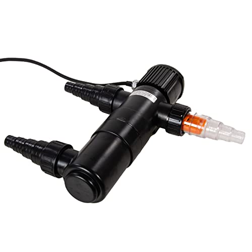 AquaForte GUV-218 UV-C, Max. Teich 20 m³, Max. Durchfluss 2,5 m³/Stunde, 18 Watt, Gehäuse mit Quick Lock-Anschluss, 3 Schlauchtüllen 20/25/32/40 mm und UV-Schauglas, Helix-Form Innenraum AquaForte GUV-218 UV-C, Max. Teich 20 m³, Max. Durchfluss 2,5 m³/Stunde, 18 Watt, Gehäuse mit Quick Lock-Anschluss, 3 Schlauchtüllen 20/25/32/40 mm und UV-Schauglas, Helix-Form Innenraum von AquaForte